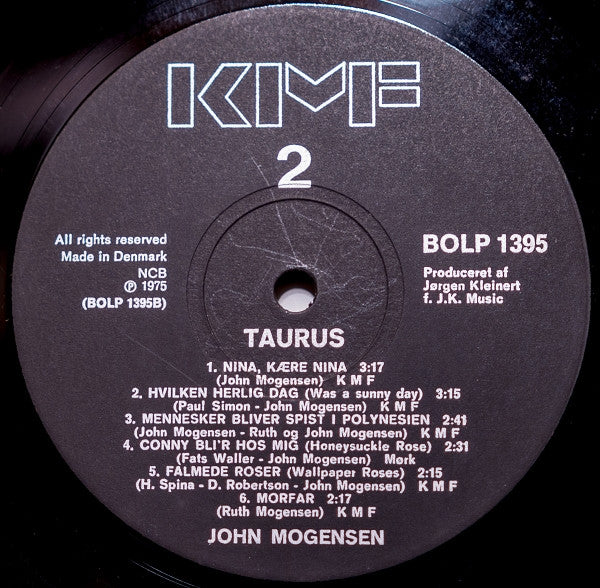 John Mogensen : Taurus (LP, Album, Bla)
