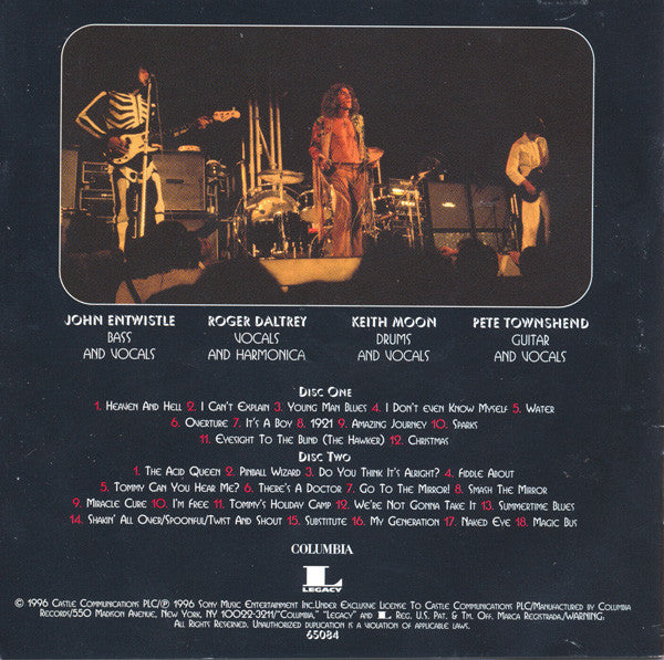 The Who : Live At The Isle Of Wight Festival 1970 (2xCD, Album, RM)