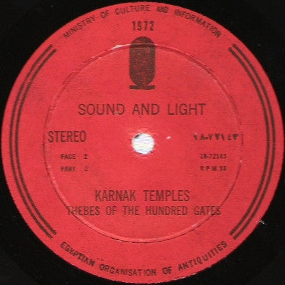 Gaston Bonheur, Georges Delerue : Karnak Temples (Thebes Of The Hundred Gates - Sound And Light) (2xLP, Eng)