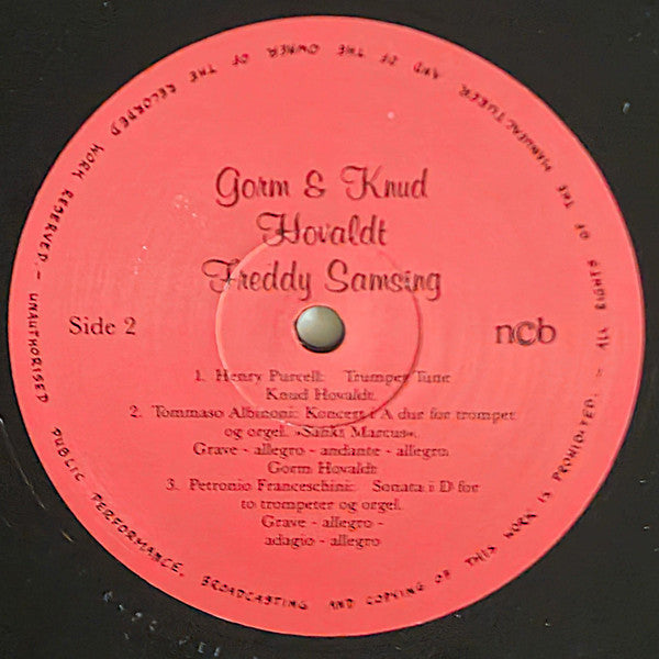 Gorm Hovaldt, Knud Hovaldt, Freddy Samsing : Gorm & Knud Hovaldt, Freddy Samsing (LP)