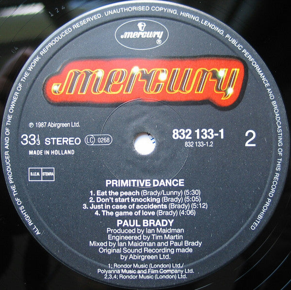 Paul Brady : Primitive Dance (LP, Album)