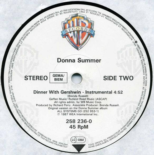 Donna Summer : Dinner With Gershwin (12")