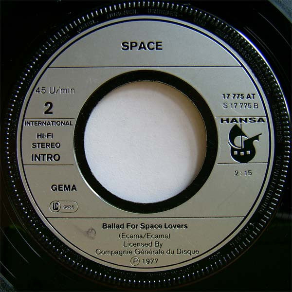 Space : Magic Fly (7", Single, Inj)