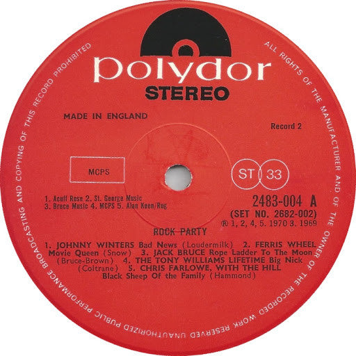 Various : Polydor Presents Rock Party (2xLP, Comp + Box)