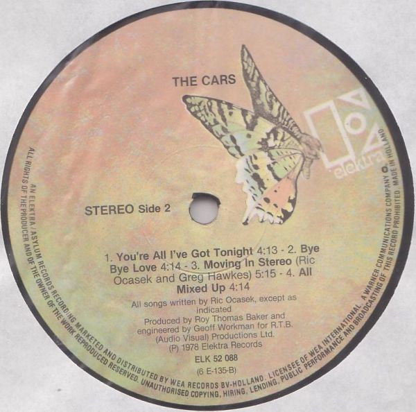 The Cars : The Cars (LP, Album)