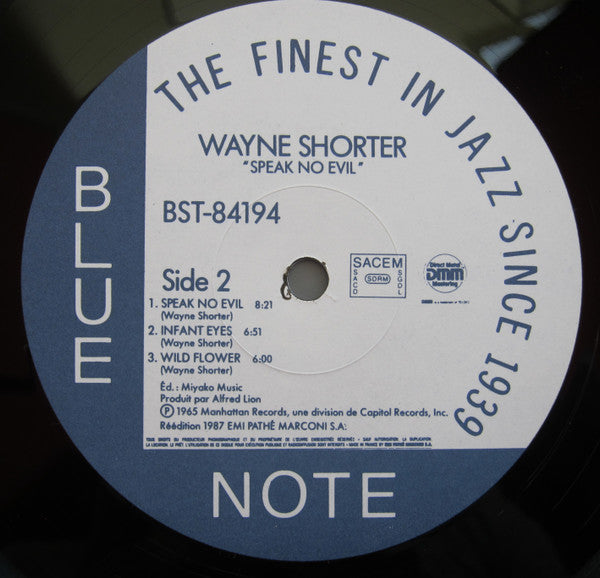 Wayne Shorter : Speak No Evil (LP, Album, RE, RM)