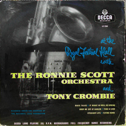 The Ronnie Scott Orchestra And Tony Crombie : At The Royal Festival Hall (10", Album)