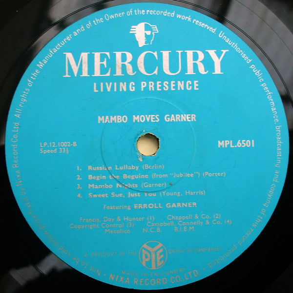 Erroll Garner : Mambo Moves Garner (LP, Album)