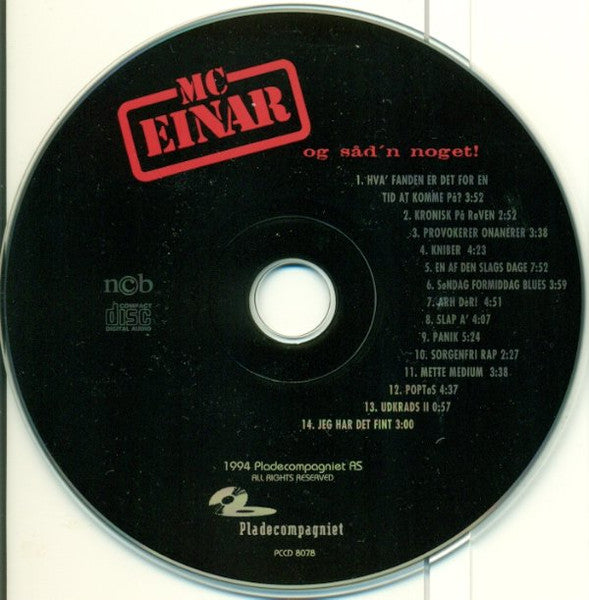 MC Einar : Og Såd´n Noget! (CD, Comp)