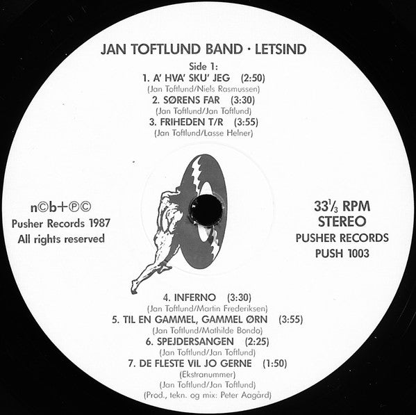 Jan Toftlund Band : Letsind (LP, Album)