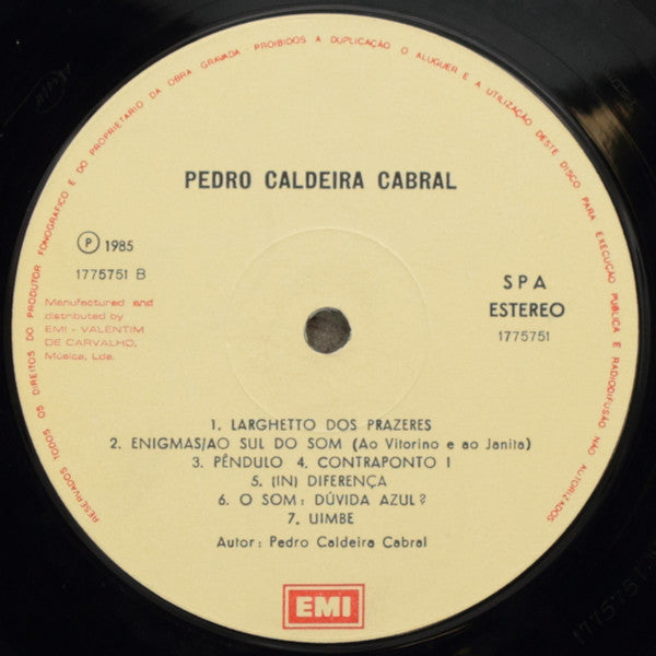 Pedro Caldeira Cabral : Pedro Caldeira Cabral (LP, Album)