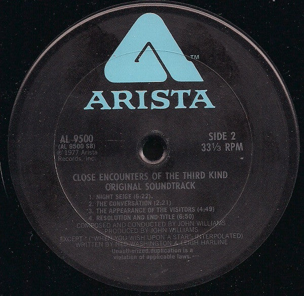 John Williams (4) : Close Encounters Of The Third Kind (Original Motion Picture Soundtrack) (LP, Album, Ter)
