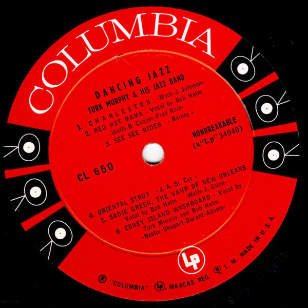 Turk Murphy's Jazz Band : Dancing Jazz (LP, Album, Mono)
