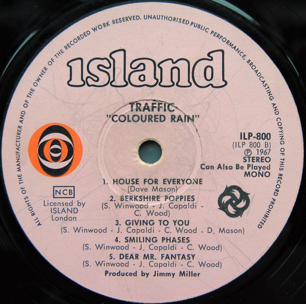 Traffic : Coloured Rain (LP, Album)