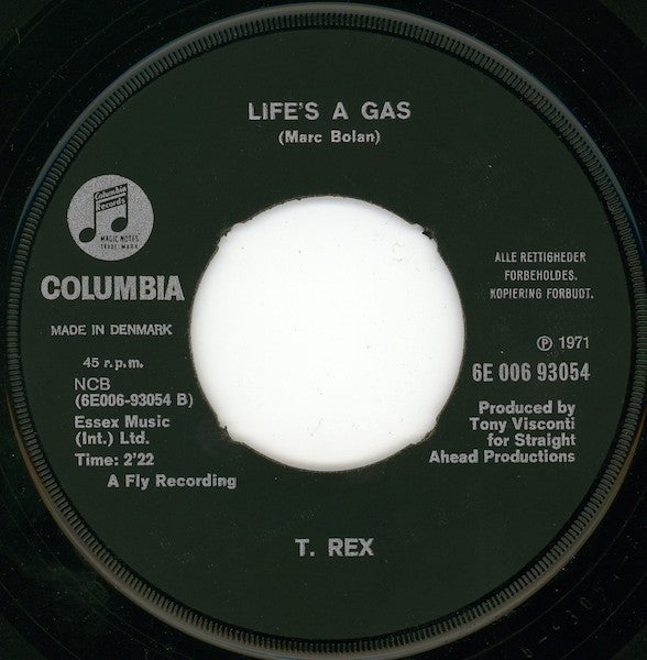 T. Rex : Jeepster / Life's A Gas (7", Single)