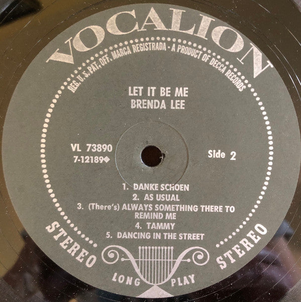 Brenda Lee : Let It Be Me (LP, Comp, Pin)