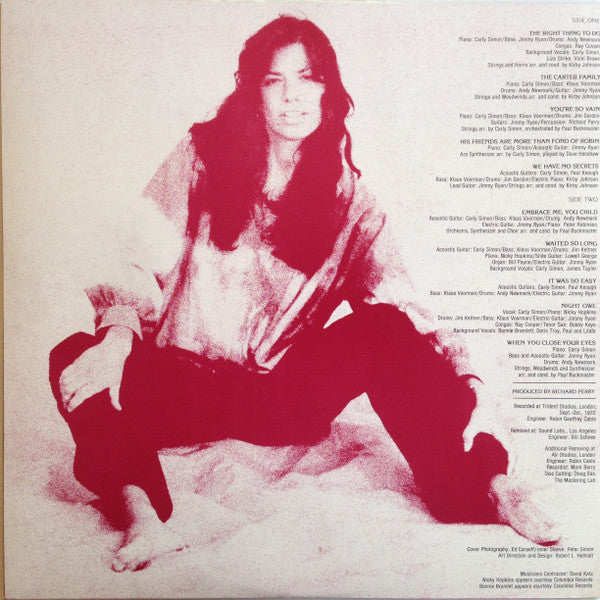 Carly Simon : No Secrets (LP, Album)