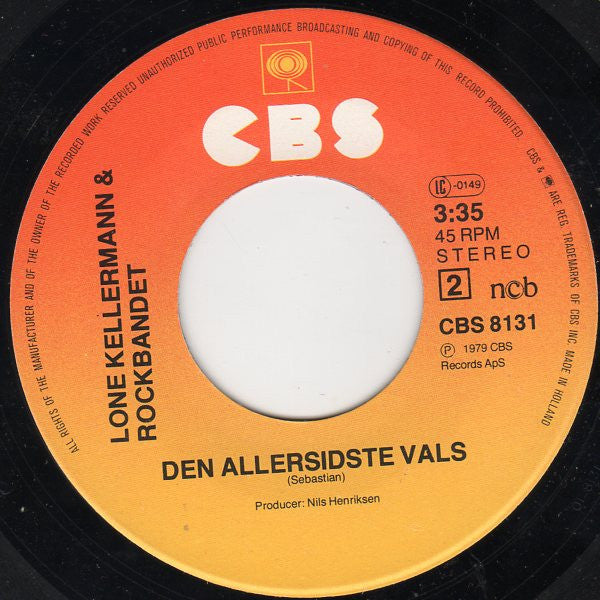 Lone Kellermann & Rockbandet : Fri Fantasi / Den Allersidste Vals (7", Single)