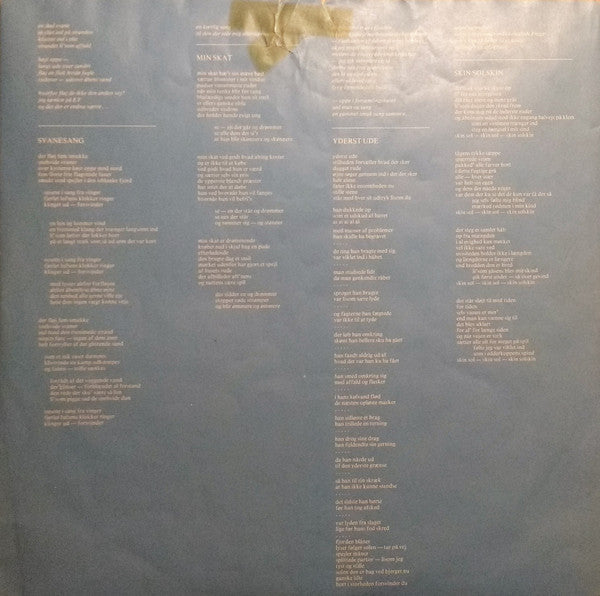 Povl Dissing / Peter Thorup / Ken Gudman / Knut Henriksen : Yderst Ude (LP, Album)