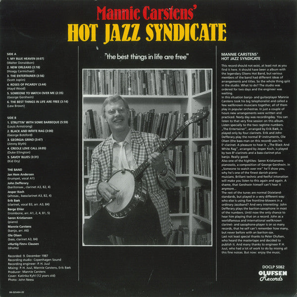 Mannie Carstens' Hot Jazz Syndicate : Mannie Carstens' Hot Jazz Syndicate (LP, Album)