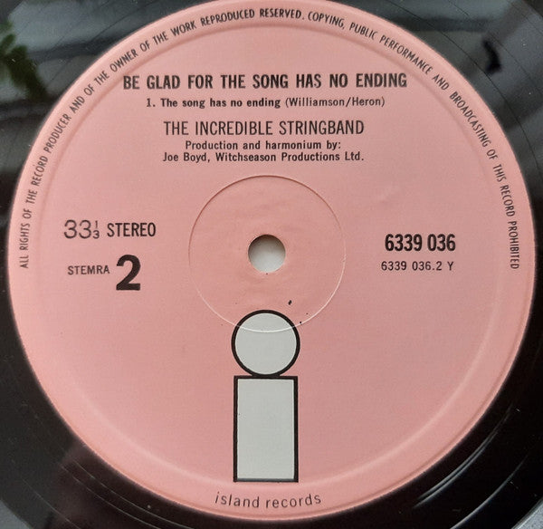 The Incredible String Band : Be Glad For The Song Has No Ending (LP, Album)