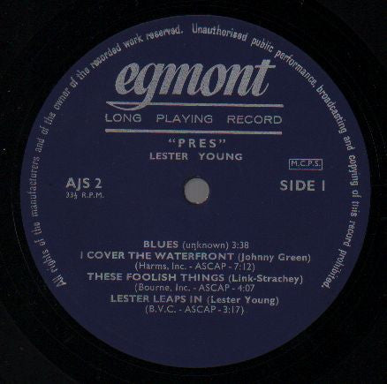 Lester Young : Pres (LP, Comp)