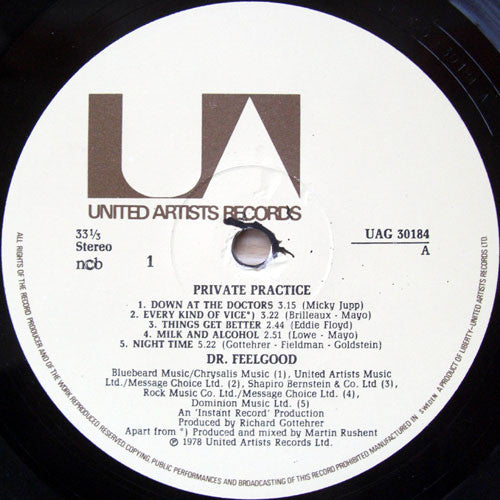 Dr. Feelgood : Private Practice (LP, Album)