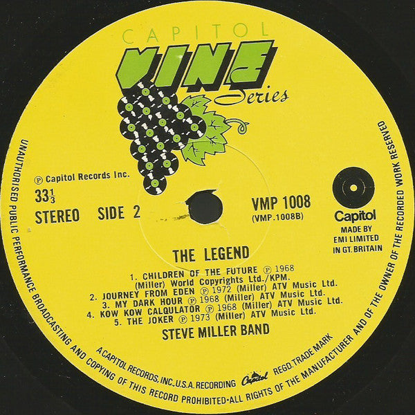 Steve Miller Band : The Legend (LP, Comp)
