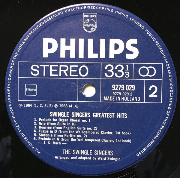 Les Swingle Singers : Greatest Hits (LP, Comp)