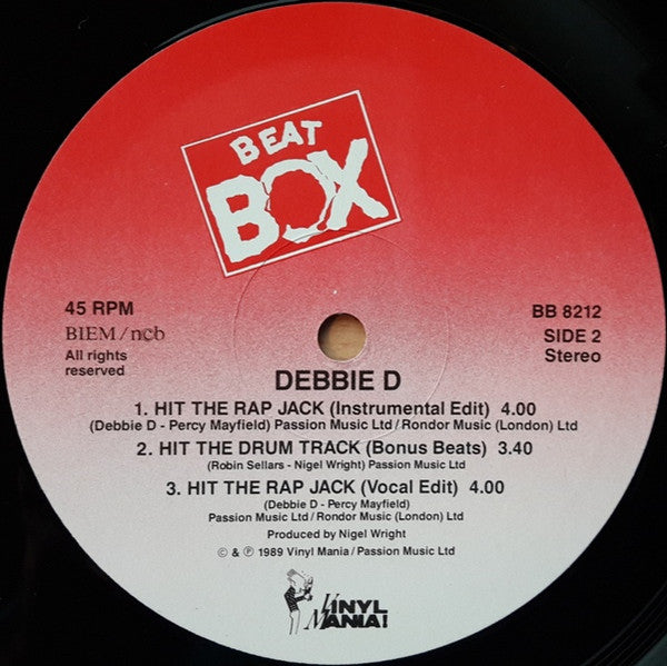 Debbie D : Hit The Rap Jack (12")