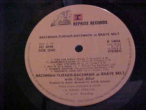 Randy Bachman - C.F. Turner - Rob Bachman With Chad Allan : As Brave Belt (LP, Album, RE)