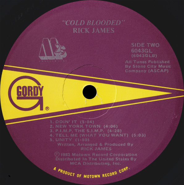 Rick James : Cold Blooded (LP, Album, Gat)