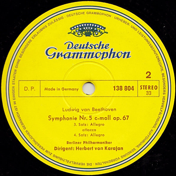Ludwig van Beethoven, Berliner Philharmoniker • Herbert von Karajan : Symphonie Nr. 5 (LP, Album, RP)
