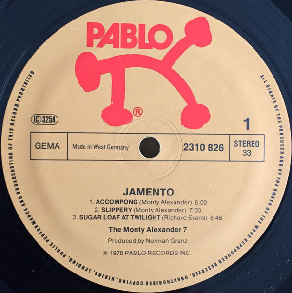 The Monty Alexander 7 : Jamento (LP, Album)