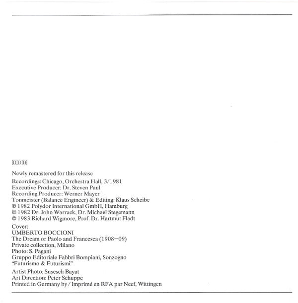 Pyotr Ilyich Tchaikovsky - Chicago Symphony Orchestra, Daniel Barenboim : »1812« Overture • Capriccio Italien • Romeo & Juliet • Francesca Da Rimini (CD, Comp, RM)