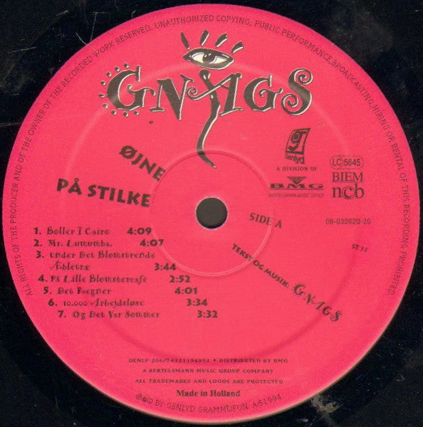 Gnags : Øjne På Stilke (LP, Album)
