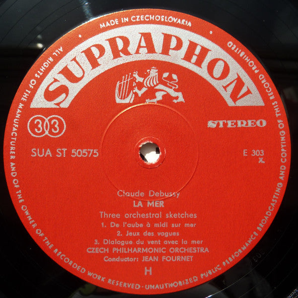 Claude Debussy, The Czech Philharmonic Orchestra, Jean Fournet : Nocturnes . La Mer (LP)