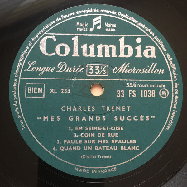 Charles Trenet : Mes Grands Succès (10")