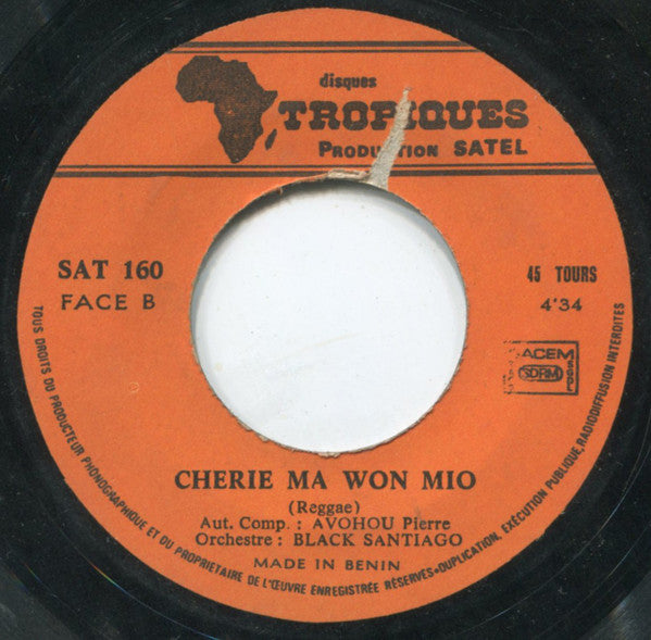 Avohou Pierre Et Black Santiago : Wo Kpo Made / Ma Won Mio (7")