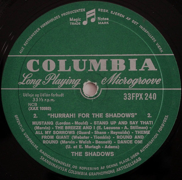 The Shadows : Hurrah! For The Shadows (LP, Comp, Mono)