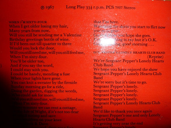 The Beatles : Sgt. Pepper's Lonely Hearts Club Band (LP, Album, RE, RP, Gra)