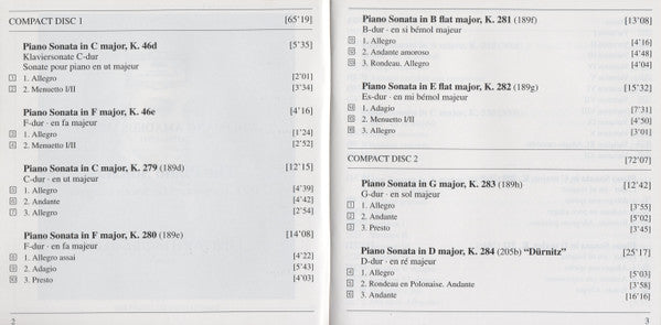 Wolfgang Amadeus Mozart, Christoph Eschenbach : The Piano Sonatas (5xCD, Comp, RE + Box, RE, Cla)