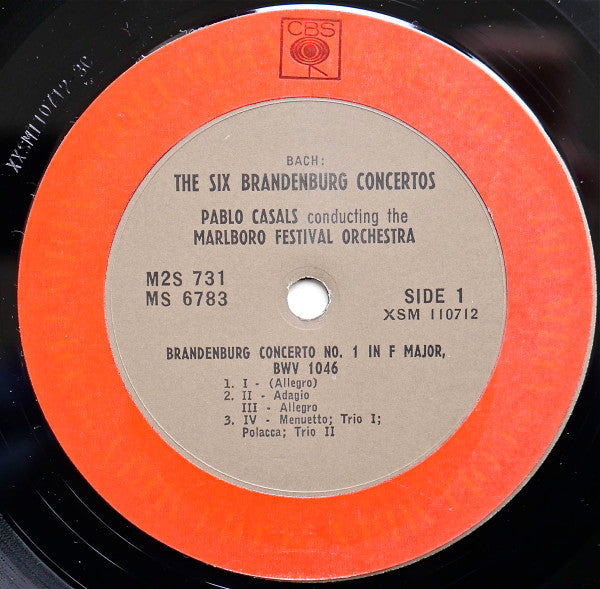 Johann Sebastian Bach / Pablo Casals : Conducts: The Six Brandenburg Concertos (2xLP, RE + LP, RE, Bon + Box, RE)