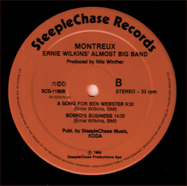 Ernie Wilkins Almost Big Band : Montreux (LP, Album)