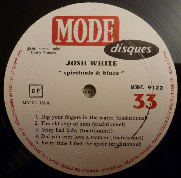 Josh White : Chain Gang Songs (Chants De Prisonniers) Spirituals & Blues (LP)