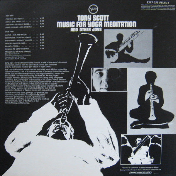 Tony Scott (2) : Music For Yoga Meditation And Other Joys (LP, Album, RE)