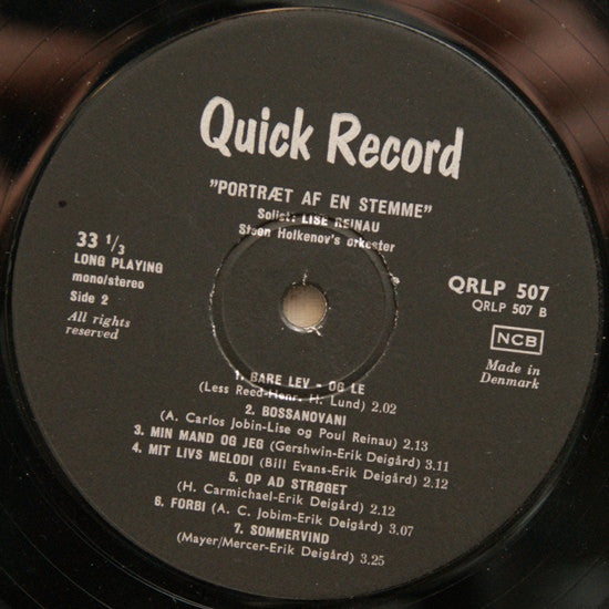 Lise Reinau, Steen Holkenovs Orkester : Portræt Af En Stemme (LP)