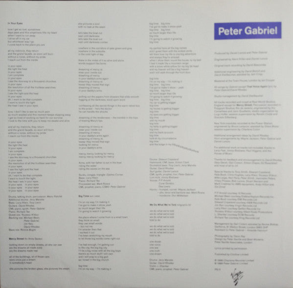 Peter Gabriel : So (LP, Album)