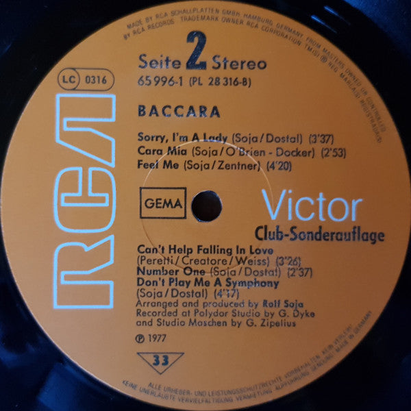 Baccara : Baccara (LP, Album, Club)