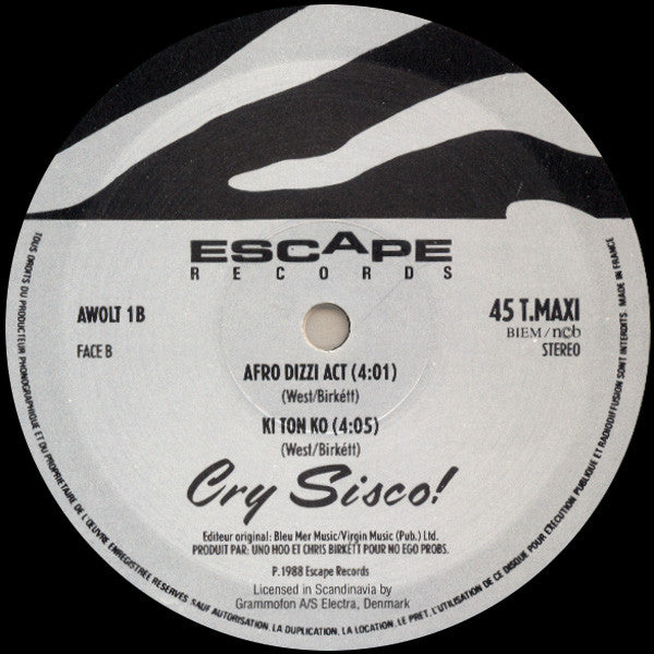 Cry Sisco! : Afro Dizzi Act (12")
